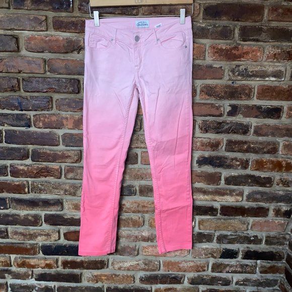 Aeropostale Pink Ombre Denim Skinny jeans Women's Size 3/4 - Picture 2 of 8